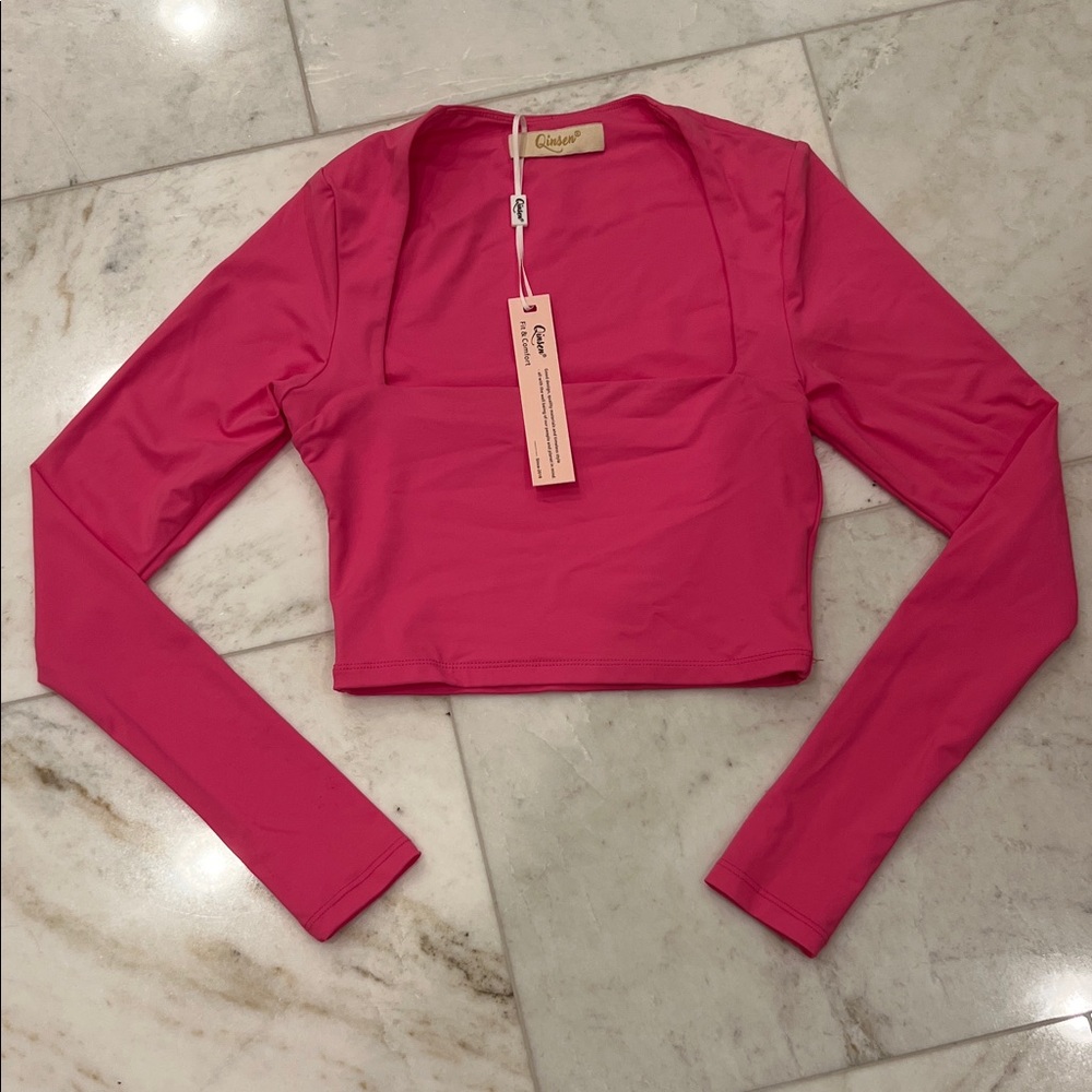 Pink crop top size S